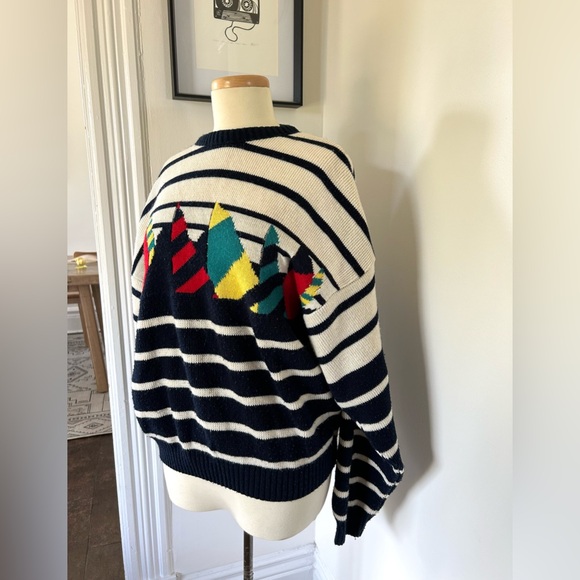 Vintage Nautical Sailing Knit Sweater - Picture 2 of 5